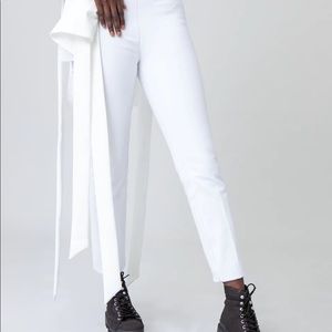 NWT Spanx Size Petite Small Silver Lining Slim Straight Leg Pant in White